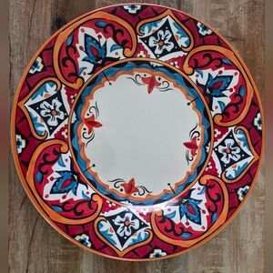 Pier 1 Imports Karina Tile 11" Colorful Ceramic Dinner Plate